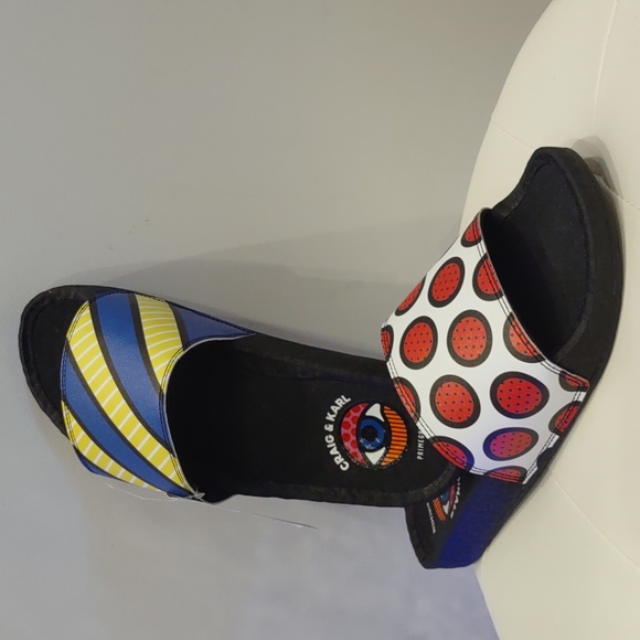 Adidas Adilette Boost Stripe Polka Dot Craig Karl Flip Flops Sandals Mens Slides